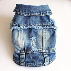 Summer Dog Clothes Jean Jacket Shirt Vest