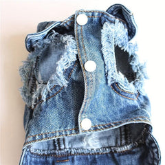 Summer Dog Clothes Jean Jacket Shirt Vest