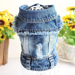 Summer Dog Clothes Jean Jacket Shirt Vest