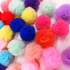 20 pcs Colorful Dog Ball Hair Rubber Bands for Pets Styling