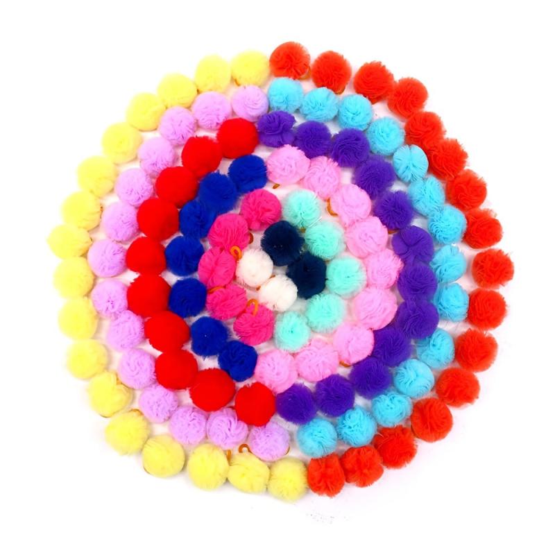20 pcs Colorful Dog Ball Hair Rubber Bands for Pets Styling