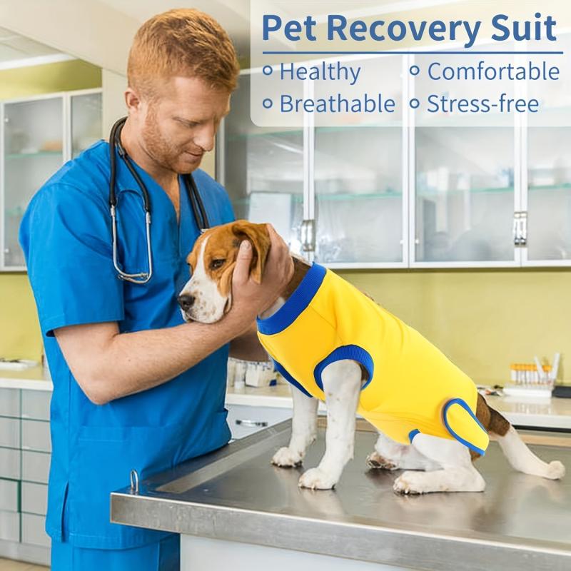 Recovery Suit Dogs Cats After Surgery Abdominal Wounds Bandages