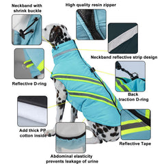 Warm Dog Padded Coat Windproof Reflective Dog Jacket Pet Clothes