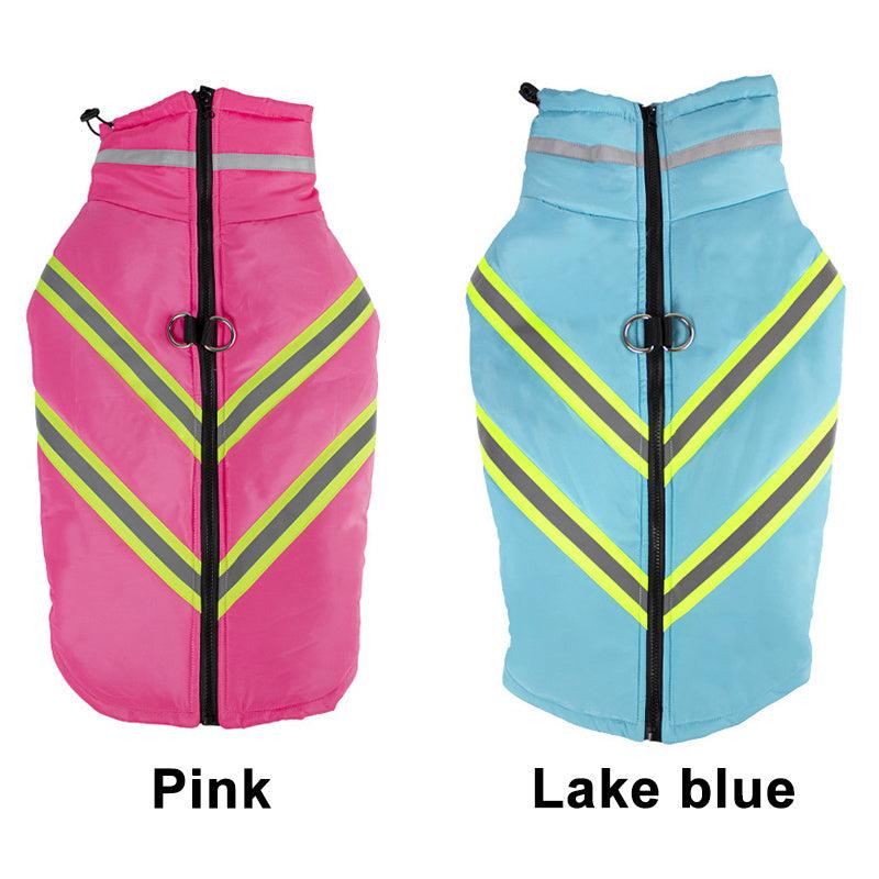 Warm Dog Padded Coat Windproof Reflective Dog Jacket Pet Clothes