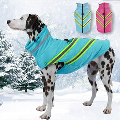 Warm Dog Padded Coat Windproof Reflective Dog Jacket Pet Clothes