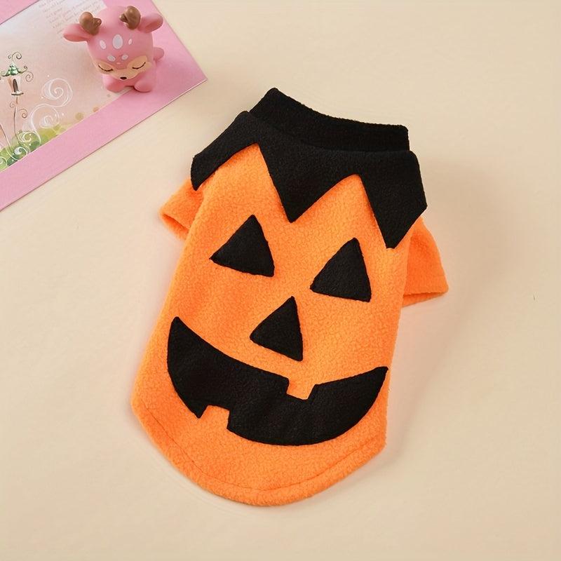 Funny Pumpkin Dog Costume for Halloween Party