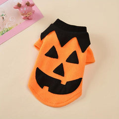 Funny Pumpkin Dog Costume for Halloween Party