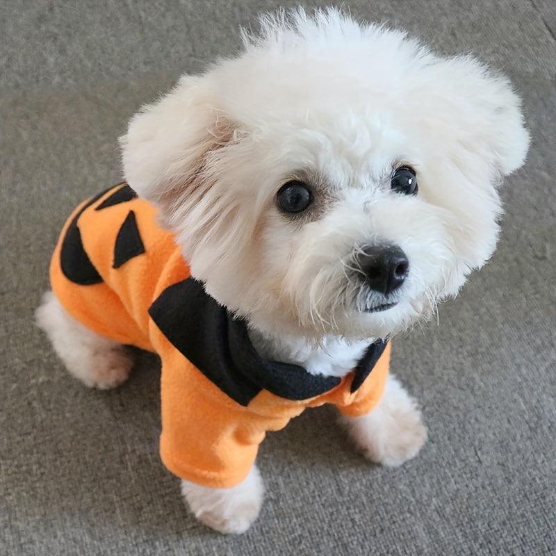Funny Pumpkin Dog Costume for Halloween Party