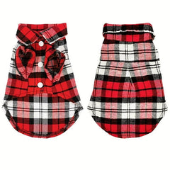 Plaid Shirt Coat for Small Pets Cozy and Stylish