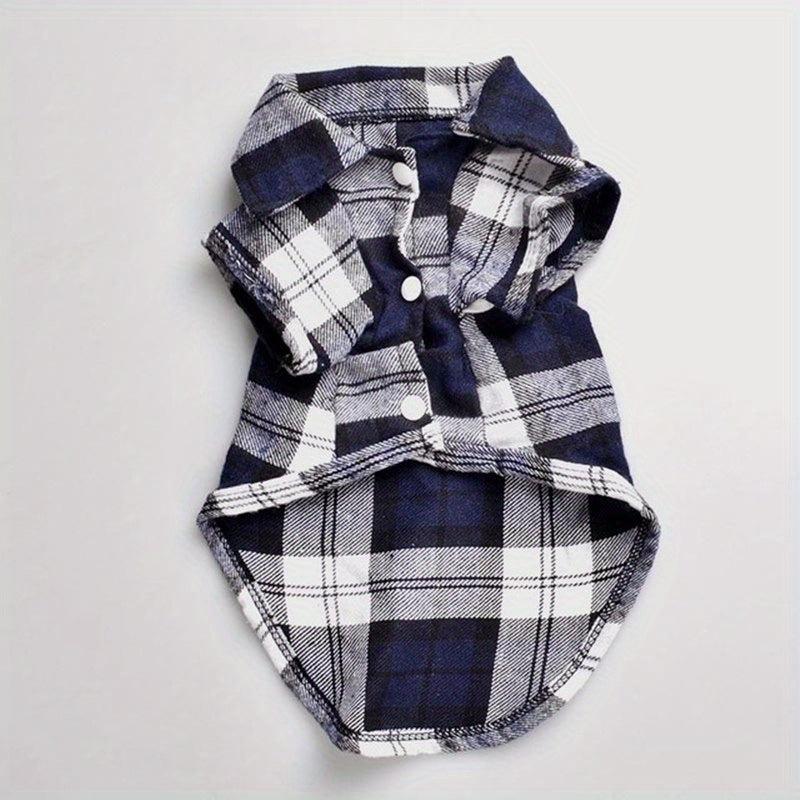 Plaid Shirt Coat for Small Pets Cozy and Stylish