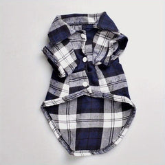Plaid Shirt Coat for Small Pets Cozy and Stylish