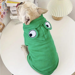 Pet Frog Shaped Cosplay Clothes Green Dog Hoodie XS XXL