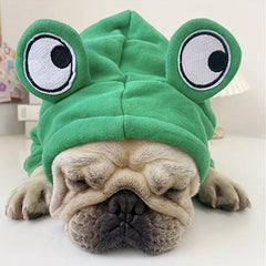 Pet Frog Shaped Cosplay Clothes Green Dog Hoodie XS XXL