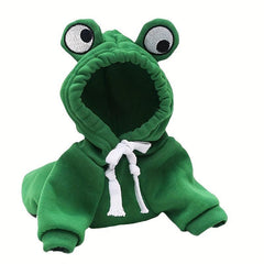 Pet Frog Shaped Cosplay Clothes Green Dog Hoodie XS XXL