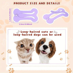 40pcs Multicolor Bone Shaped Pet Hair Clips and Grooming Bows