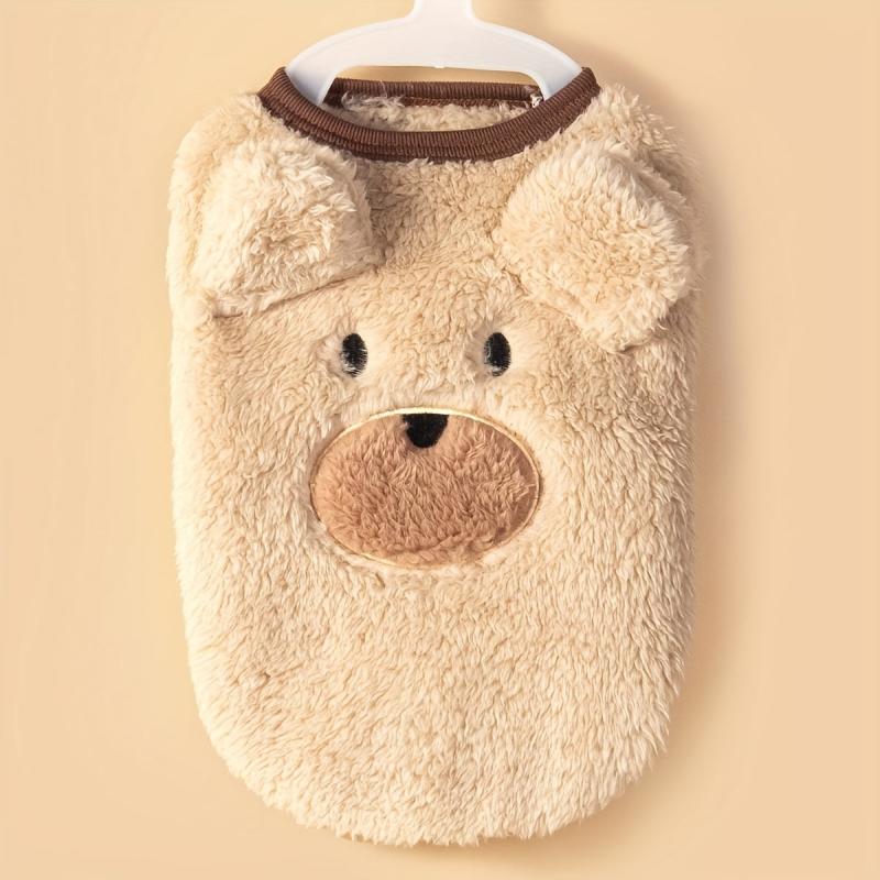 Fuzzy Pet Bear Vest for Winter Dog Clothes