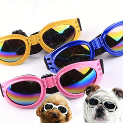 Foldable Dog Sunglasses Stylish Look Adjustable Head Strap