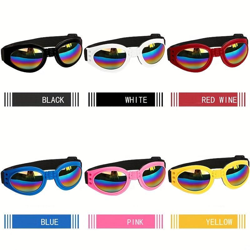 Foldable Dog Sunglasses Stylish Look Adjustable Head Strap