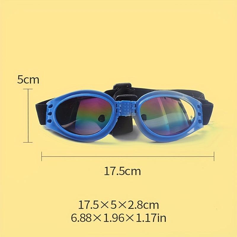 Foldable Dog Sunglasses Stylish Look Adjustable Head Strap