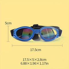 Foldable Dog Sunglasses Stylish Look Adjustable Head Strap