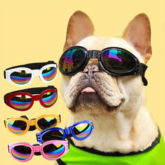 Foldable Dog Sunglasses Stylish Look Adjustable Head Strap