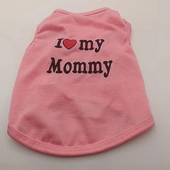 Soft Puppy Shirt I Love Mom Dog T-Shirt Set