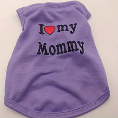 Soft Puppy Shirt I Love Mom Dog T-Shirt Set