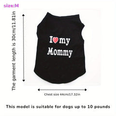 Soft Puppy Shirt I Love Mom Dog T-Shirt Set