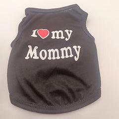 Soft Puppy Shirt I Love Mom Dog T-Shirt Set