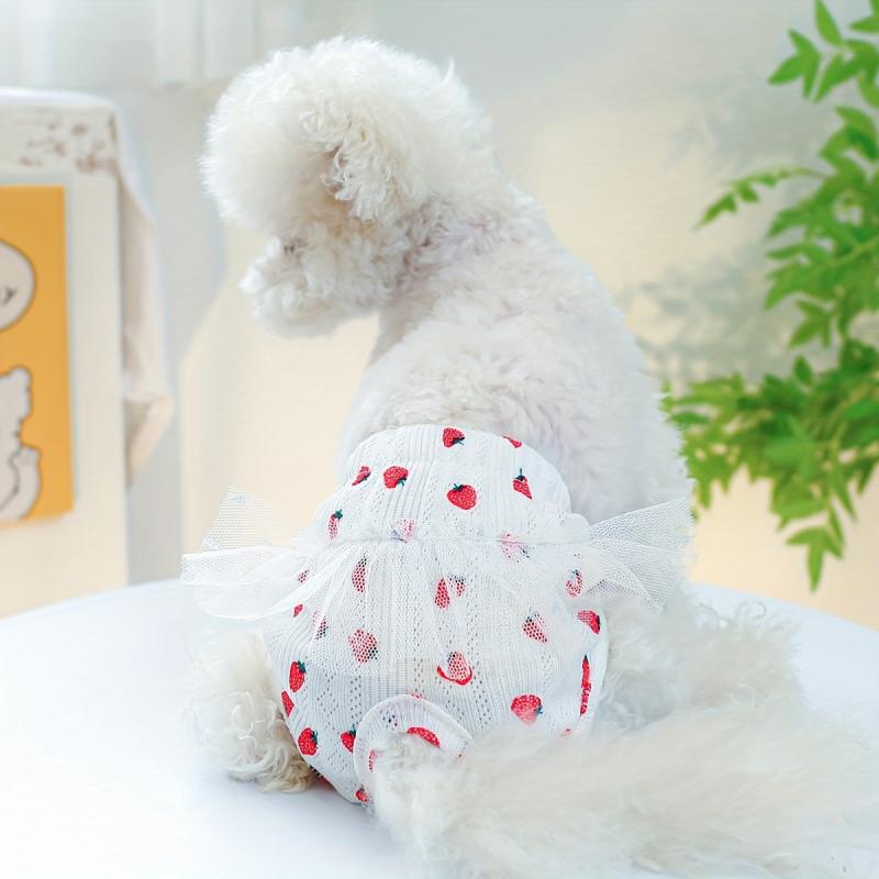 Cute Flower Print Pet Sanitary Pants for Female Dogs