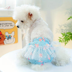 Cute Flower Print Pet Sanitary Pants for Female Dogs