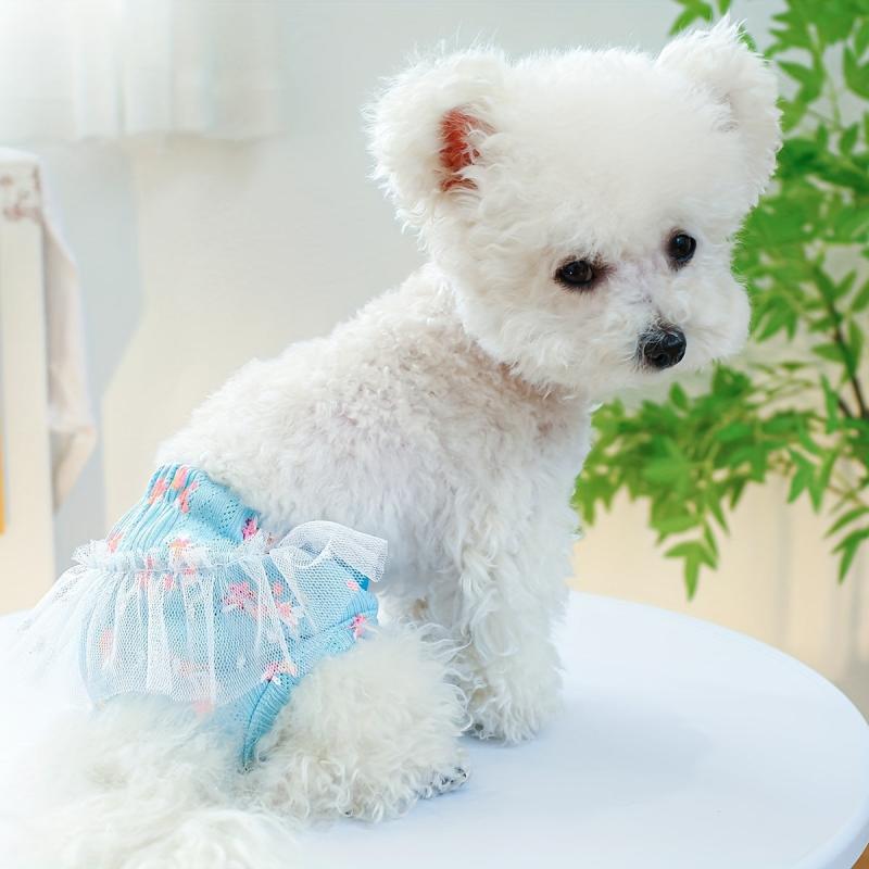 Cute Flower Print Pet Sanitary Pants for Female Dogs