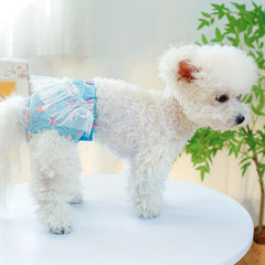 Cute Flower Print Pet Sanitary Pants for Female Dogs