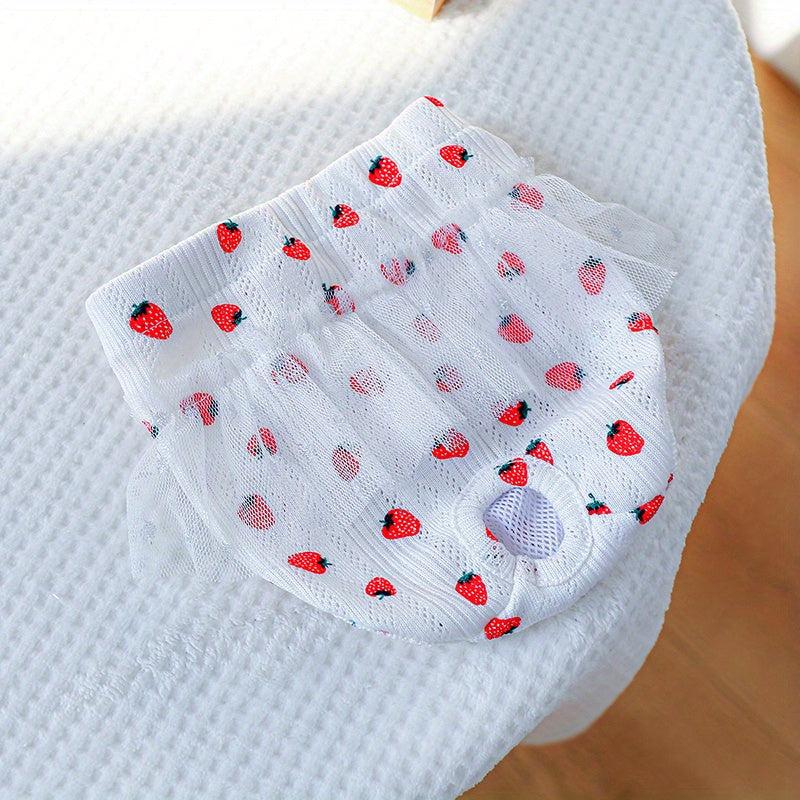 Cute Flower Print Pet Sanitary Pants for Female Dogs