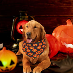Pet Halloween Pumpkin Ghost Candy Corn Bones Dog Bandanas