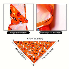 Pet Halloween Pumpkin Ghost Candy Corn Bones Dog Bandanas