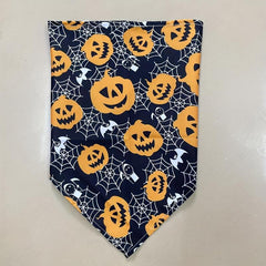 Pet Halloween Pumpkin Ghost Candy Corn Bones Dog Bandanas