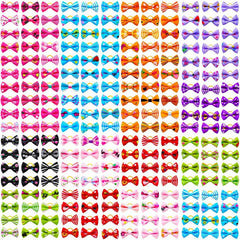 10pcs Cartoon Bowknot Hair Tie for Dogs, Fun and Stylish Dog Accessories