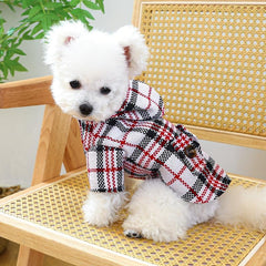 Cartoon Plaid Pet Coat for Autumn and Winter - Dog Warm Clothes