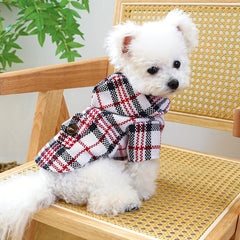 Cartoon Plaid Pet Coat for Autumn and Winter - Dog Warm Clothes