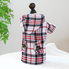 Cartoon Plaid Pet Coat for Autumn and Winter - Dog Warm Clothes