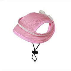 Adjustable Pet Hat for Sun Protection with Bow Decor