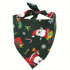 Christmas Halloween Pet Triangle Scarf for Festive Party