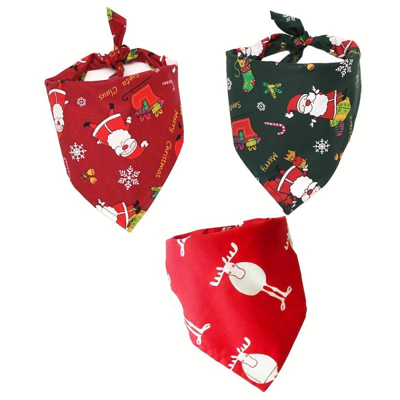Christmas Halloween Pet Triangle Scarf for Festive Party