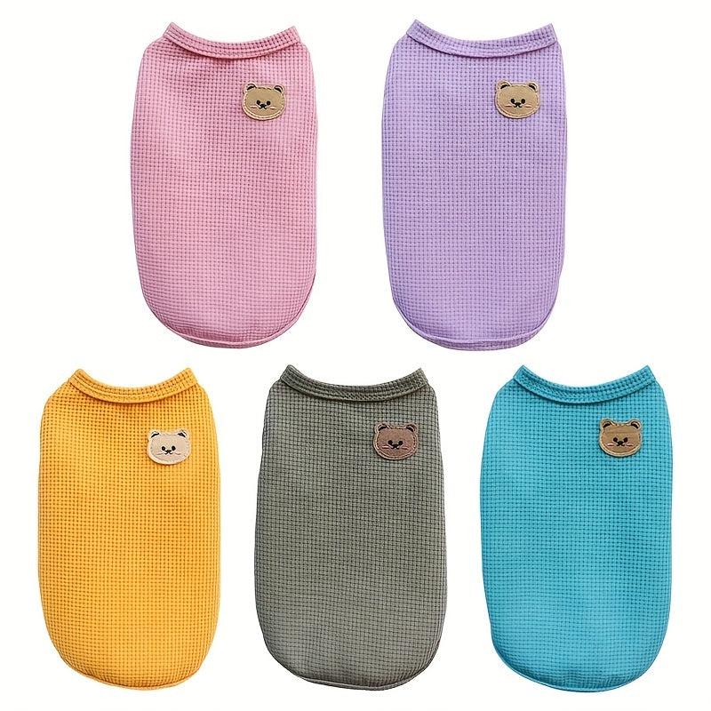 Breathable Round Neck Pet Cat Dog T shirt For Spring Summer