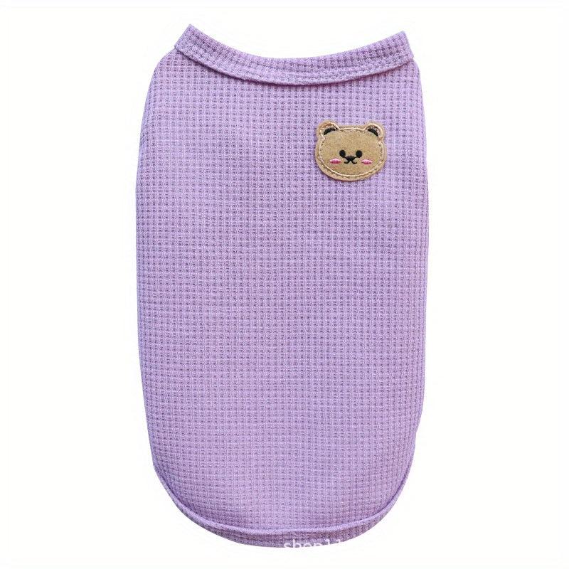 Breathable Round Neck Pet Cat Dog T shirt For Spring Summer
