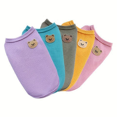 Breathable Round Neck Pet Cat Dog T shirt For Spring Summer