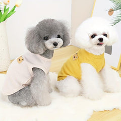 Breathable Round Neck Pet Cat Dog T shirt For Spring Summer