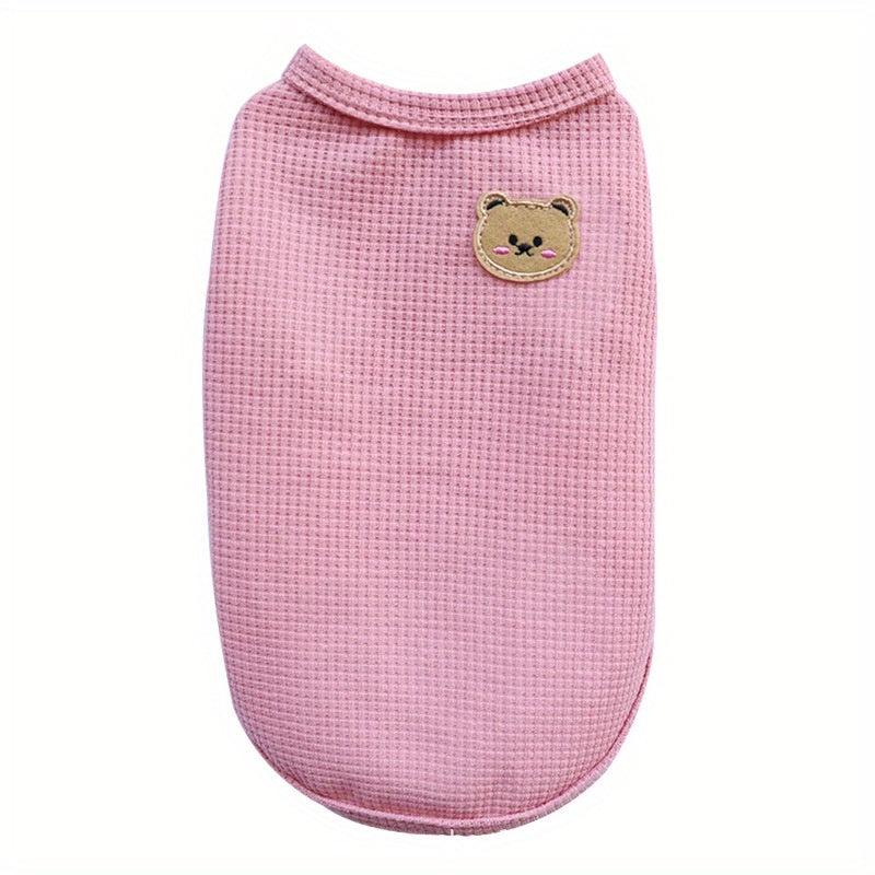 Breathable Round Neck Pet Cat Dog T shirt For Spring Summer
