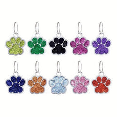Paw Print Pendant for Small Dogs Zinc Alloy Footprint Dog Tag